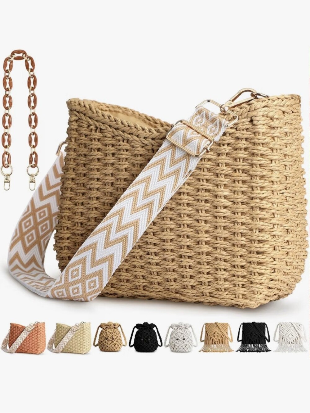Straw Handbags Purses Crossbody